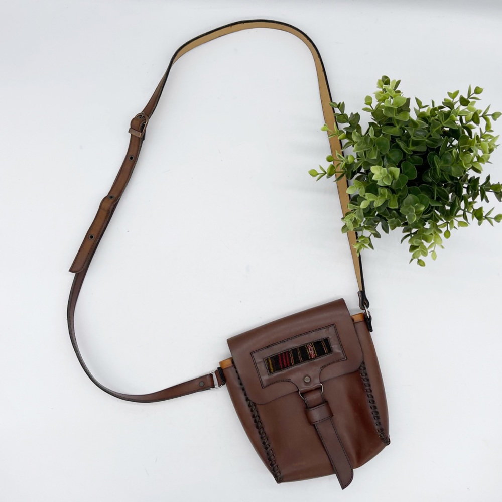 LEATHER Bohemian Southwestern Boxy Crossbody Bag